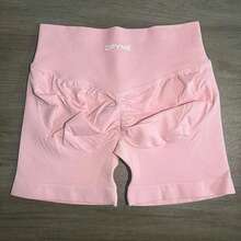 2026 bestseller Shorts Deportivos dfyne Impact con Logo, Cintura Baja, Sin Costuras, Shorts de Yoga, Shorts de Gimnasio con Efecto Scrunch Bum, Shorts de Ciclismo, Ropa Deportiva Elástica - Uva Púrpura - Ver 8