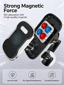 1pc Car Magnetic Phone Holder, Suitable For Center Console, Universal Type, Multi-Function Magnetic Adhesive Phone Mount, Dashboard Navigation Phone Holder - Magnetic Phone Mount - View 3
