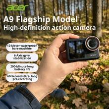 Acer A9 4K運動相機 超強防手震+高畫質錄影 Vlog戶外拍攝神器 安全帽免持紀錄器 跑步登山釣魚 32G高速卡套裝 - 查看 4