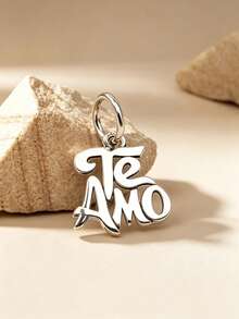 925純銀熱銷「Te Amo」愛心吊飾 西班牙裔秋季浪漫返校感恩節禮物 情侶手鍊吊墜 - "Te Amo" Charm - 查看 3