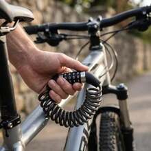 Portable Silver Waterproof Steel Cable Combination Lock, Anti-Theft For Bicycle, Motorcycle, Helmet - Multicolor - View 1