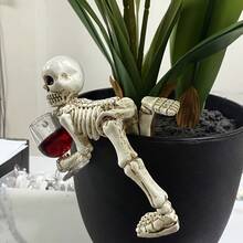Halloween Skeleton Statue, Funny Skeleton Garden Statue, Perfect For Pond Fountain, Outdoor Haunted House Decor And Halloween Display - Multicolor - View 2