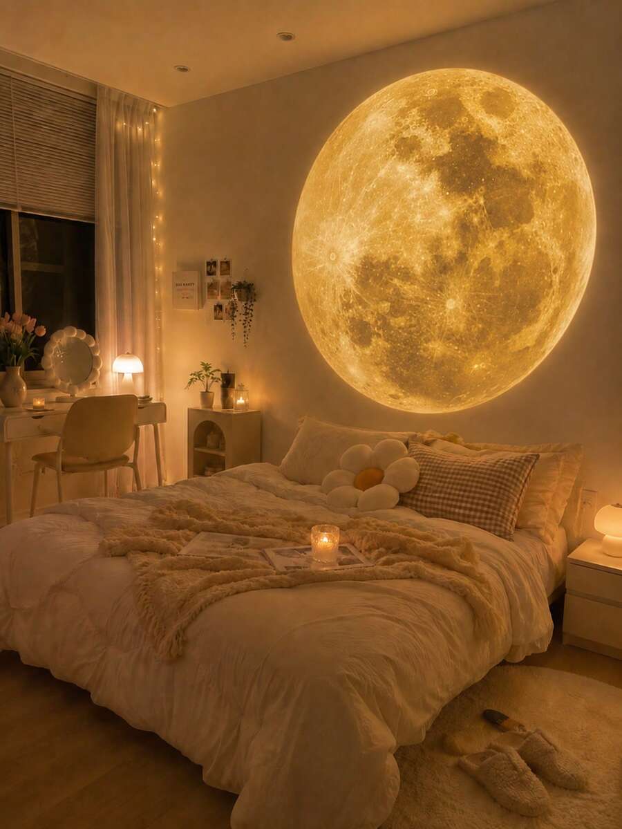 USB Starry Sky Projection Light 10 Patterns Moon Earth Mars Saturn Star Projection Night Light Breathing Atmosphere Light Bedroom Ceiling Home Theater Party Decoration