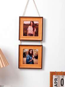 Rustic Hanging Photo Frame Set, 3-Piece Connected Collage Frame With Jute Rope, Wall-Mounted Multi-Photo Display Frame, Vintage Home Photo Rack, Suitable For Living Room, Bedroom, Apartment, Dorm, Entryway, Farmhouse Wall Decor, Unique Home Decoration Gift, Perfect For Friends, Family, Housewarming - Standard 4-inch - View 12