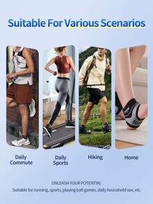 GOUNOD 1PC Lightweight Adjustable Unisex Sport Foot Ankle Support Belt Brace Compression Sleeve For Daily Exercise And Use In Multiple Scenarios- (Need To Distinguish Between The Left And Right Ankle Pads). - Multicolor - View 9
