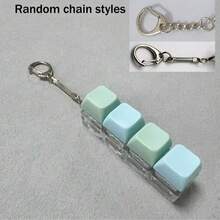 1pc Keyboard Keychain - Adult Press Stress Relief Toy, Stress Relieving Finger Keychain, Unique Office Gift - Multicolor - View 13