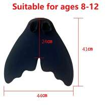 Mermaid Swimming Fin Single Piece Whale Tail Monofin Professional Training Diving Equipment - Multicolor - View 10