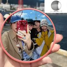 1個/2個裝 旅行自拍凸面鏡 廣角玻璃鏡 小圓鏡 錄製足跡用 手持攝影道具 適合戶外旅行攝影與居家裝飾 - 彩色 - 查看 16