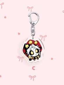 1pc/7pcs Acrylic Bizarre Circus Clown Keychain, Cute Anime Character Pendant, Anime The Freak Circus Keychain, Bag Accessory,Back To School Best Gifts - Multicolor - View 4