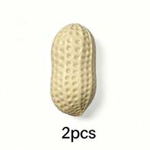 1/2pcs Squeezable Peanut Toy, Bright Yellow Silicone Realistic Nut Stress Ball, Portable Anxiety Relief Squeeze Toy, Creative Holiday And Birthday Gift For Adults - Multicolor - View 9