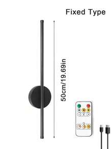 50/63/71cm High-End Magnetic Strip Wall Light, Remote Control Dimmable & Color Temperature Adjustable, Type-C Rechargeable No-Drill Wireless Wall Lamp, Gold Modern Linear Wall Light, Suitable For Bedroom, Living Room, Study, Staircase Decoration - Multicolor - View 15