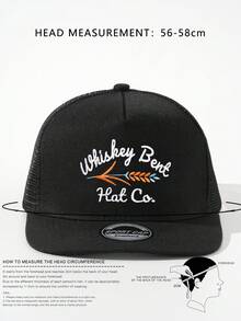 1件中性兒童嘻哈帽，刺繡 WHISKEY BENT 仿皮草綠色五片式平帽簷網帽，戶外可調節防曬休閒帽，適合男孩女孩春秋旅行穿著 - 彩色 - 查看 5