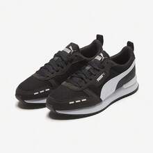 PUMA R78 Unisex Color-Block Retro Durable Low-Top Casual Shoes Black And White - Black and White - View 5