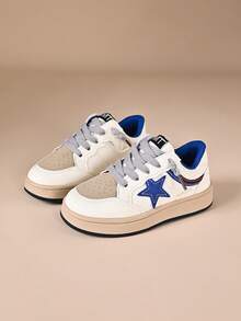 Fashionable Children's Sports Shoes Casual Retro Style Kids Skate Shoes - Blue - View 2