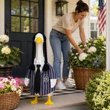 Porch Goose Outfit Striped Goose Costume Fits 23 Inch Porch Goose Statue Halloween Outdoor Decoration For Porch, Yard And Patio (Goose Statue Not Included) - Multicolor - View 6