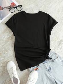 Women T-Shirts - Black - View 3