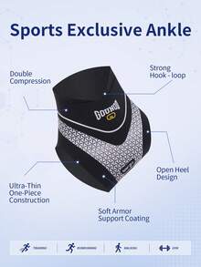 GOUNOD 1PC Lightweight Adjustable Unisex Sport Foot Ankle Support Belt Brace Compression Sleeve For Daily Exercise And Use In Multiple Scenarios- (Need To Distinguish Between The Left And Right Ankle Pads). - Multicolor - View 5