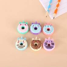 12 buah/Set Penghapus Pensil Donat Unicorn Warna Acak, Serbaguna untuk Menulis, Membersihkan, Alat Tulis dengan Residu Rendah, Cocok untuk Perlengkapan Menulis di Sekolah dan Kantor - MultiWarna - View 4