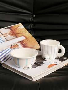 1pc Cute Seal-Themed Ceramic Bowls, Penguin-Themed Porridge Bowls – Exquisitely Crafted, Ideal For Home Decor And Tableware, Perfect As Breakfast Salad Bowls, Porridge Bowls, Yoghurt Bowls And Dessert Bowls, As Well As Gifts And Festive Decorations - Multicolor - View 9