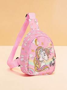 1PC Cute Unicorn Crossbody Bag For Toddlers, Adjustable Comfortable Mini Sling Bag For Girls, Suitable For Daily Outings And Casual Wear, Hot-Selling For Back To School Season - Multicolor - View 5