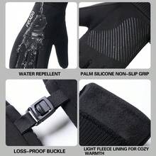 Winter Warm Gloves Unisex, Touchscreen Finger Design, Suitable For Cold Weather, Ideal For Hiking, Driving, Camping, Cycling And Running - Fleece-lined Cycling - View 8