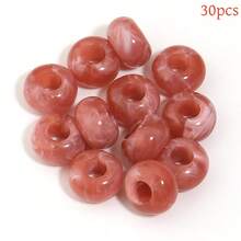 30pcs Acrylic Cloud Mist Solid Color Abacus Beads, Large Hole Wheel Beads, Handmade DIY Bracelet Necklace Earring Jewelry Materials, Craft Phone Chain Keychain Making Materials - Multicolor - View 18