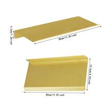 2 Pack Metal Floating Wall Mount Storage Shelves 30*12.5*3.2CM, Adhesive Wall Display Rack For Succulents, Fragrance Diffusers And Decor Ornaments, Hanging Organizer For Bedroom Study Office Wall Decor Storage - Gold - View 6