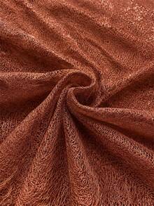 Tela de encaje de malla calada marrón, tejido de red de punto abierto suave y ligero, tela de encaje transparente y transpirable para vestidos de mujer, blusas, faldas, velos de novia, prendas hechas a mano DIY y material de costura para decoración del hogar - 1 - Ver 9