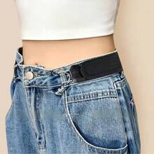2 buah Pengikat Pinggang Tak Terlihat Tanpa Kancing, Ikat Pinggang Elastis yang Dapat Diatur, Klip Pengurang Pinggang Jeans dengan Perekat, Gesper Perpanjang Sabuk Portabel (Cocok untuk Jeans Pria dan Wanita) - MultiWarna - View 7