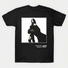 ---- Unisex Sommer- und Herbst-T-Shirt - Amaranth Vintage Fanart Tribute T-Shirt - Zurück-zur-Schule-Saison - Party-, Date-, Treffen-, Sport- und Freizeit-T-Shirt - Erste Wahl für Geschenke - Schwarz - Übersicht 1