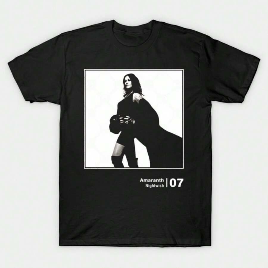 ---- Unisex Sommer- und Herbst-T-Shirt - Amaranth Vintage Fanart Tribute T-Shirt - Zurück-zur-Schule-Saison - Party-, Date-, Treffen-, Sport- und Freizeit-T-Shirt - Erste Wahl für Geschenke - Schwarz - Übersicht 1
