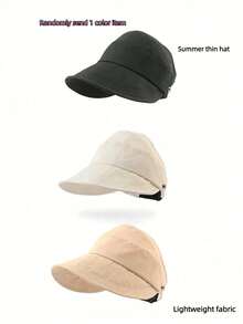 1pc Multicolor Breathable Sun Protection Baseball Cap, Fashionable Versatile Duck Bill Hat With Mask Hook, Soft Foldable, Suitable For Outdoor Activities And Daily Wear, Women's Hat, Men's Hat, UV Protection, Holiday Gift - Multicolor - View 19