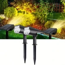 7 LED Solar Spotlight IP65 Outdoor RGB Solar Landscape Light Adjustable Brightness, Suitable For Garden Yard Trees Backyard Driveway Patio Lawn Decoration Path Light Spotlight - 1 - View 4