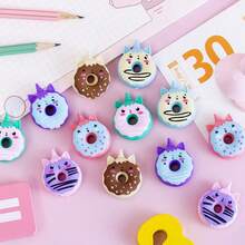 12 buah/Set Penghapus Pensil Donat Unicorn Warna Acak, Serbaguna untuk Menulis, Membersihkan, Alat Tulis dengan Residu Rendah, Cocok untuk Perlengkapan Menulis di Sekolah dan Kantor - MultiWarna - View 3
