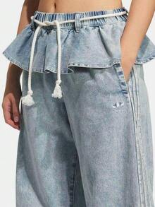 Adidas Originals Women's OG W 2IN1 Denim Jeans Long Pants KT3051 - Blue - View 4