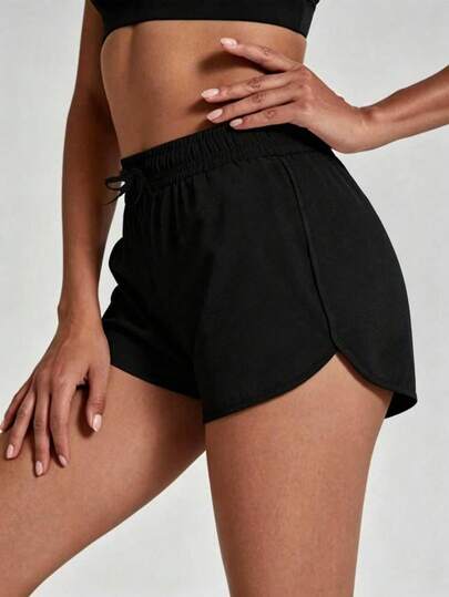 2026 Summer Women's Sports Casual Shorts With Elastic Drawstring Waist, Comfortable Cool Breathable Outdoor Sports Fitness Wear, Suitable For Daily Wear, Sports, Fitness, Outdoor Activities, Perfect Holiday Gift For Girlfriend, Lover, Mother