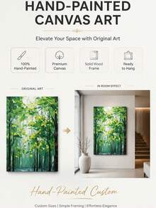 Custom Modern Abstract Floor Painting Landscape Still Life Hand-Painted Textured Oil Canvas - Multicolor - View 1