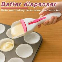 1/2PCS Cupcake Scoop Dispenser, Measuring Function, Non-Stick Surface, Independent Push-Pull Design, Suitable For Baking And Dessert Making, Basic Baking Supplies, Perfect For Making Cupcakes, Chocolate, Pancakes And Cookie Dough, Baking Accessories, Dessert Lovers, Kitchen Supplies And Kitchen Gadgets. - Multicolor - View 5