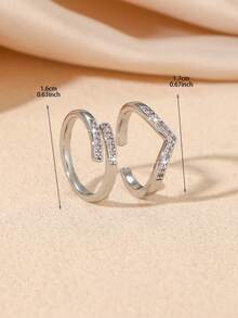 1pc Shiny Gold Toe Ring Set - Butterfly Design, Delicate Adjustable, Suitable For Women's Summer Beach Wear - Pink - View 4