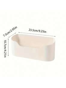 1/2pcs Wall-Mounted Storage Box, Cabinet Hook For Plastic Wrap, Trash Bags And Storage Bags, Multi-Functional Door Hanging Storage Tool, Perfect For Office And Kitchen, Easy Installation No-Drill Wall-Mounted Organizer - Multi-Functional Bathroom Essentials, Trash Bag Organizer, Cosmetic Storage Rack - Classic Design With Window, Basket, Box And Container - Style-2 - View 4