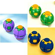 1pc (Random Color) 3D Press & Rotate Stress Relief Gyro Ball, Multi-Color Gear Fidget Toy, Sensory Anxiety Relief Toy For Office Adults Focus Improvement, Pocket-Sized Pressure Release Desktop Toy Gift, 360° Rotating Press Gear Gyro Toy, Quiet Sensory Stress Relief Toy For Office Focus And Tension Habit Relief, Multi-Color Options Interactive Rotating Gyro Ball - Multicolor - View 8