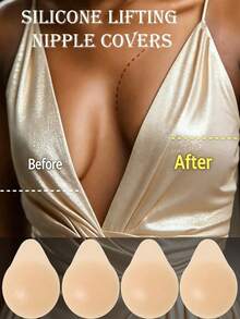 Reusable Silicone Breast Lift Pads, Invisible Self-Adhesive Breathable Shaping Pads, Washable, Suitable For Backless Dresses, Weddings, Parties And Daily Wear - Multicolor - View 13