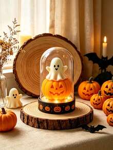 1pc Halloween 3D Candle Mold, Pumpkin Candle Silicone Mold, DIY Mold For Holiday Candles, Soaps, Plaster Ornaments, Suitable For Halloween Gifts - Pumpkin Ghost Mold - View 3