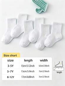 6/12/18/24 Pairs Kids White Sports Socks, Simple Versatile Mesh Short Socks, Spring/Autumn/All-Season Sports Socks For Students, First Day Of School - White - View 2