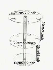 1 Set Party Champagne Display Rack, 2-Tier/3-Tier Thickened Transparent Acrylic Champagne Tower Wine Glass Stemware Holder For Wedding Party - Clear - View 9