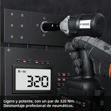 Llave De Impacto Inalambrico Taladro Recargable Kit Pistola Taladro Inalambrico Taladro De Impacto Motor Led Taladro Electrico Taladros De Velocidad Variable Taladro Destornillador Inalambrico - Negro - Ver 7