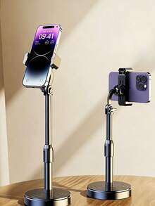 1pc/2pcsAdjustable Height Phone Stand, 360° Rotatable Desktop Phone Holder, Universal Cell Phone Mount For Live Streaming, Video Calls & Watching - Multicolor - View 6