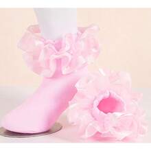 Womens Big Ruffle Ankle Double Lace Turn Cuff Dress Socks,Women Cute Adult Cotton Ruffled Frilly Sock,  C907 - Mixed Color 017 - View 2