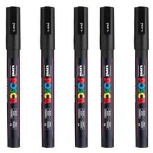 Uni PC-3M 多色壓克力氈尖細線筆 0.9-1.3mm 細尖，適用於繪圖、塗鴉、動漫、廣告與藝術創作 - 黑色 - 查看 16