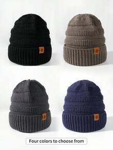 1-3 件/套男士冬季针织帽、围巾和触摸屏手套套装，厚保暖内衬，雪花图案，适合滑雪、旅行、骑自行车、驾驶、男士礼物、日常使用冬季配饰冬季服装 - 彩色 - 查看 7